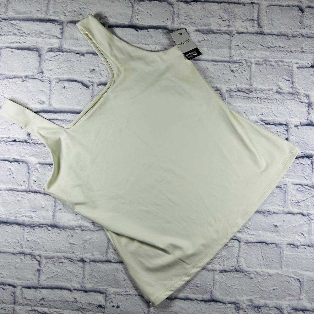 Nine West Womens Sculpting Tank Top White Shaping Camisole XL New